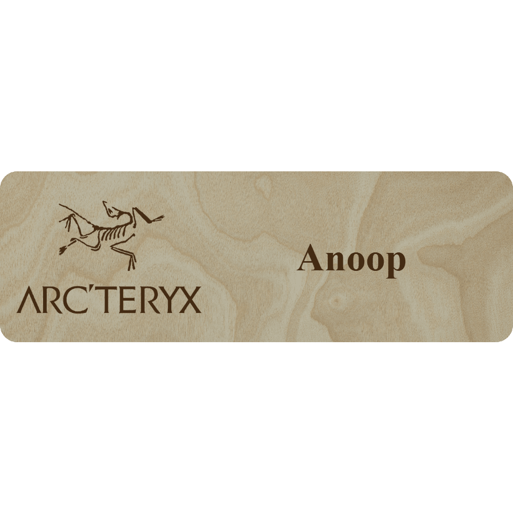 Arc'teryx Name Tag - 1 Line - Customer's Product with price 6.25 ID d21y-RU9kMdjPpVwb2mHZ2Km