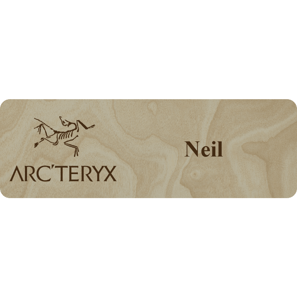 Arc'teryx Name Tag - 1 Line - Customer's Product with price 6.25 ID nfe9hsoMEE3VwVKV33WjK4P_