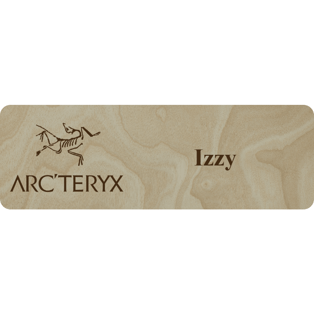 Arc'teryx Name Tag - 1 Line - Customer's Product with price 6.25 ID dULhG10JaQqla6B8eD6zR1bi
