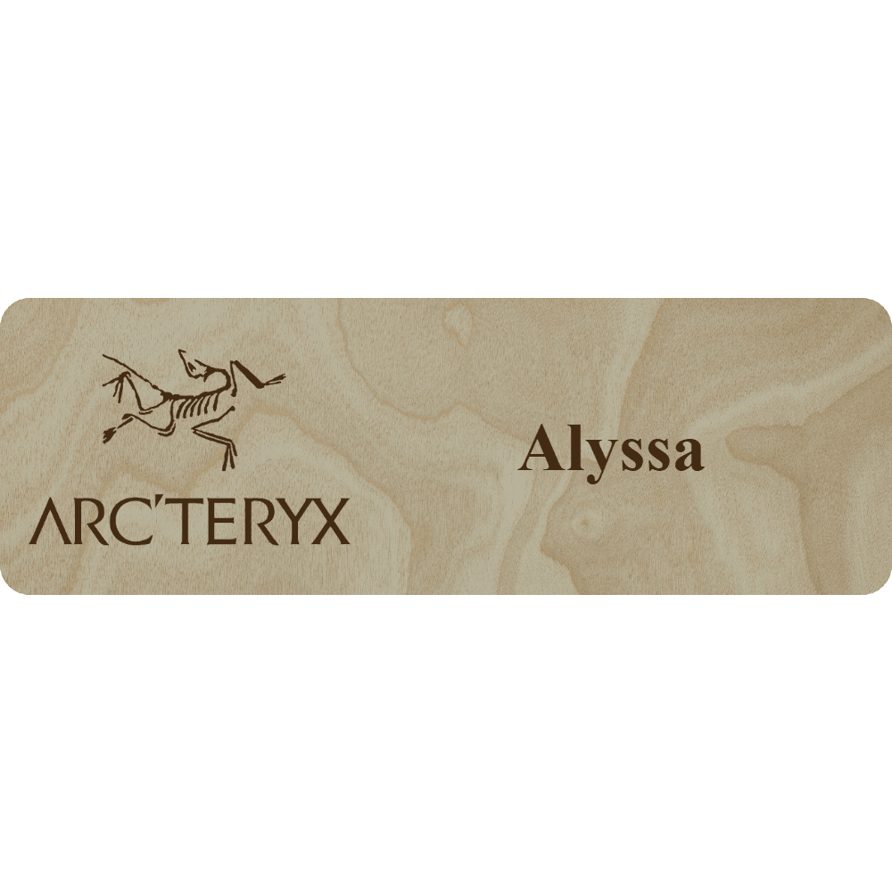 Arc'teryx Name Tag - 1 Line - Customer's Product with price 6.25 ID YaRaLzLdtrgs9IffRMCBgSpK