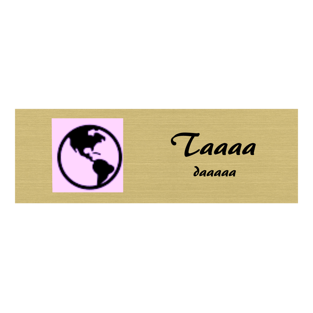 1 x 3 Engraved Name Tag - Templates