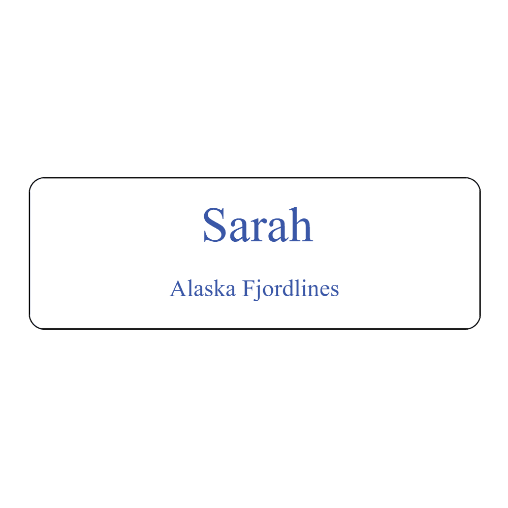 1 x 3 Engraved Name Tag