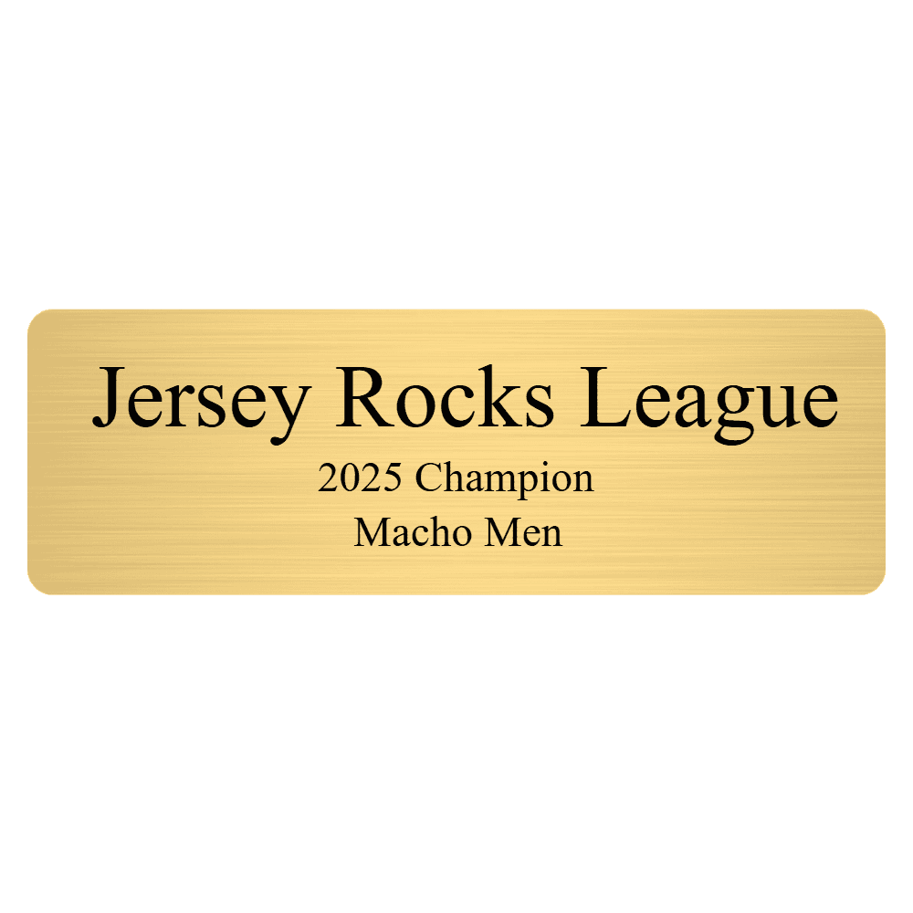 1 x 3 Color Printed Metal Name Tag