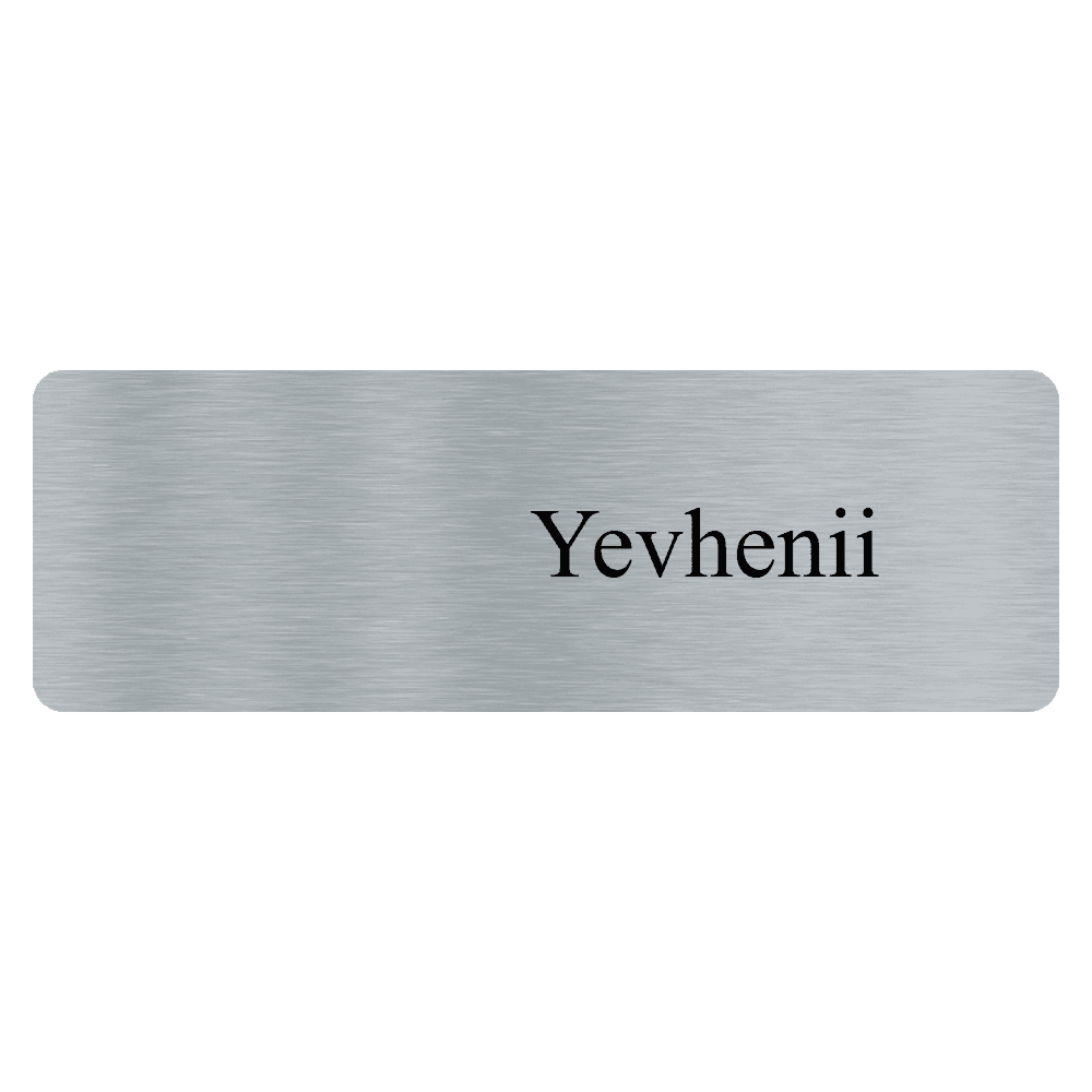 1 x 3 Color Printed Metal Name Tag