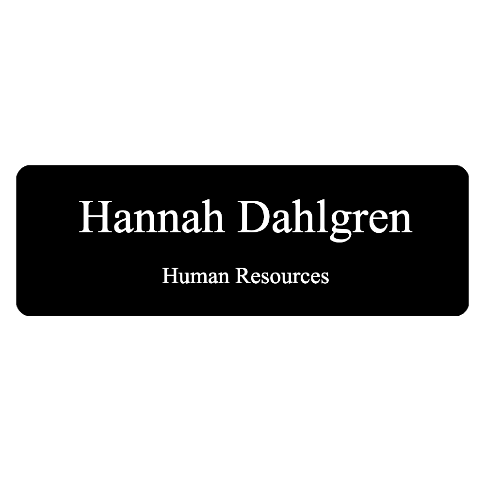 1 x 3 Color Printed Metal Name Tag