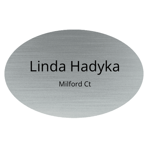Oval Engraved Name Tag