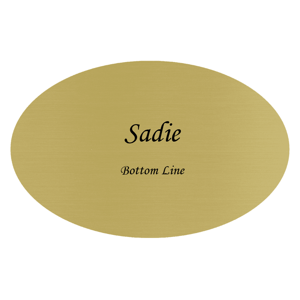 Oval Engraved Name Tag