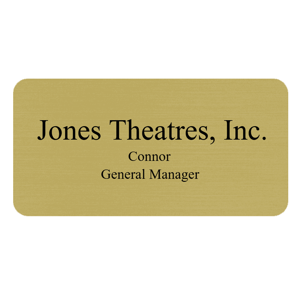 1½ x 3 Engraved Name Tag