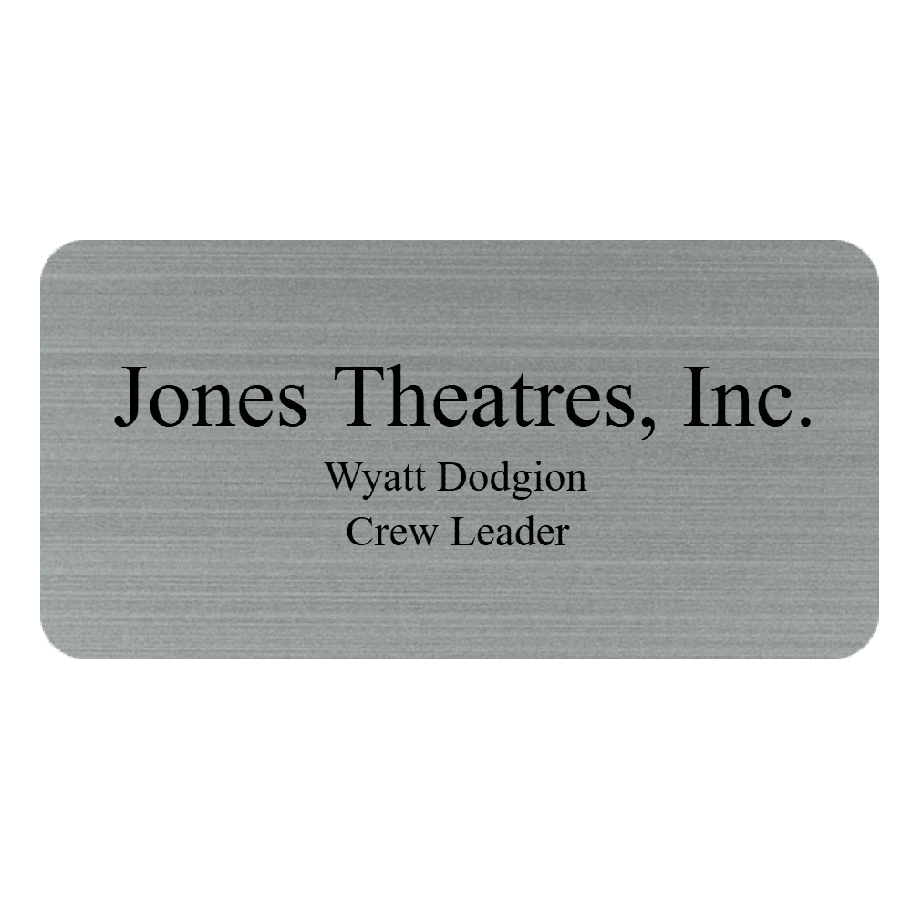 1½ x 3 Engraved Name Tag
