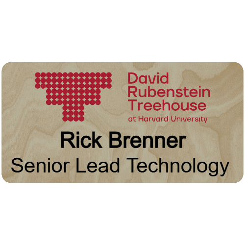 Harvard David Rubenstein Treehouse Name Tag - Customer's Product with price 9.75 ID ns1WXb0kZ7xnANWHm1Fxcobi