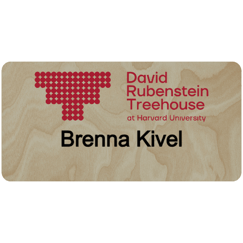 Harvard David Rubenstein Treehouse Name Tag - Customer's Product with price 9.75 ID zEfUfAZcihYIXRLeHo4Cv1MC