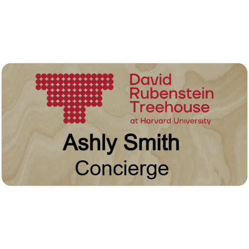 Harvard David Rubenstein Treehouse Name Tag - Customer's Product with price 9.75 ID 5rFPGkVncnaheWPQJyr7HSvU