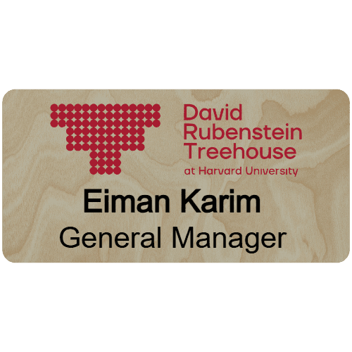 Harvard David Rubenstein Treehouse Name Tag - Customer's Product with price 9.75 ID _V2sewdTUjoJwMct8xHVFro5