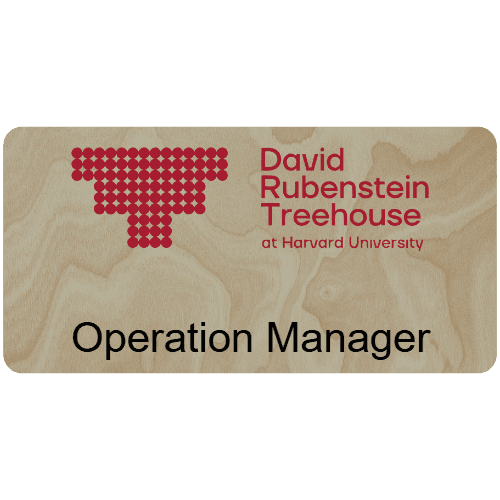 Harvard David Rubenstein Treehouse Name Tag - Customer's Product with price 9.75 ID HJHCOdAkL1q8UDQLFK8fdtxa