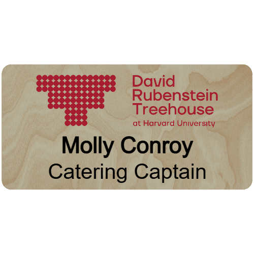 Harvard David Rubenstein Treehouse Name Tag - Customer's Product with price 9.75 ID u0rMJJjDUI6SPzgPROHe8XBA