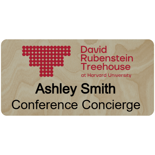 Harvard David Rubenstein Treehouse Name Tag - Customer's Product with price 9.75 ID y2jws00fbqm-UkvCQIopk-XU