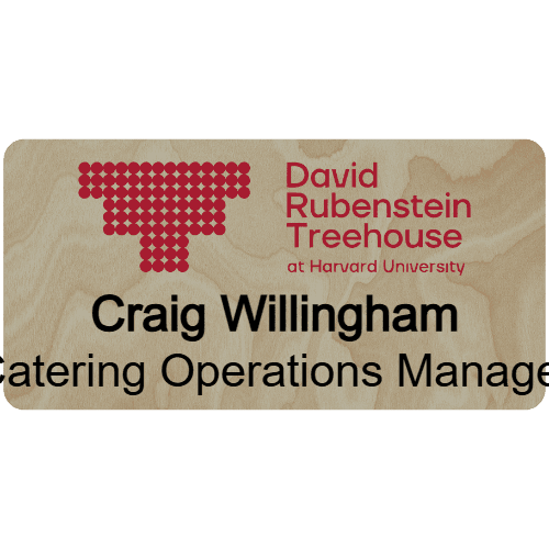 Harvard David Rubenstein Treehouse Name Tag - Customer's Product with price 9.75 ID qmDJv9J5OAMWF58u9fBT56iT