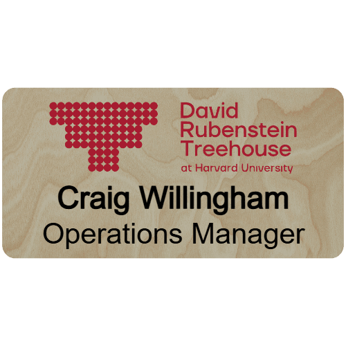 Harvard David Rubenstein Treehouse Name Tag - Customer's Product with price 9.75 ID o9iVz1672UGNSRlhOy4-kpkS