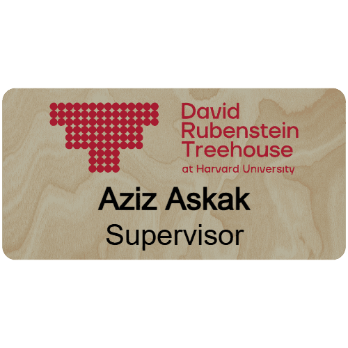 Harvard David Rubenstein Treehouse Name Tag - Customer's Product with price 9.75 ID _uHlfMnzP_86nVvNT8wcrzbY