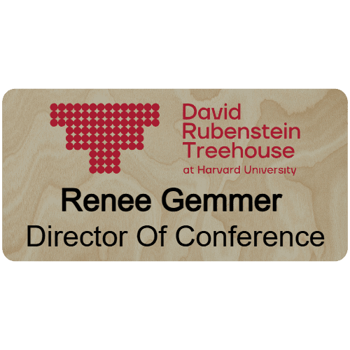 Harvard David Rubenstein Treehouse Name Tag - Customer's Product with price 9.75 ID INurTRtv2OSrF_XcMBkDfbNX