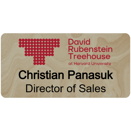 Harvard David Rubenstein Treehouse Name Tag - Customer's Product with price 9.75 ID IWHmUUvPtVV-dFUF_YoOy4pl