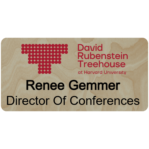 Harvard David Rubenstein Treehouse Name Tag - Customer's Product with price 9.75 ID CoCx1T20fMPzww3n9DXWo0lq