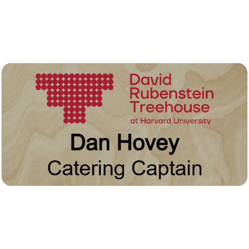 Harvard David Rubenstein Treehouse Name Tag - Customer's Product with price 9.75 ID Pzuq07ZP7pT-ratSpqxkcKba
