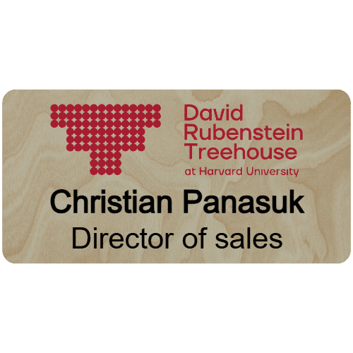 Harvard David Rubenstein Treehouse Name Tag - Customer's Product with price 9.75 ID FMJInHz9xtG43FDkWBt5gp4j