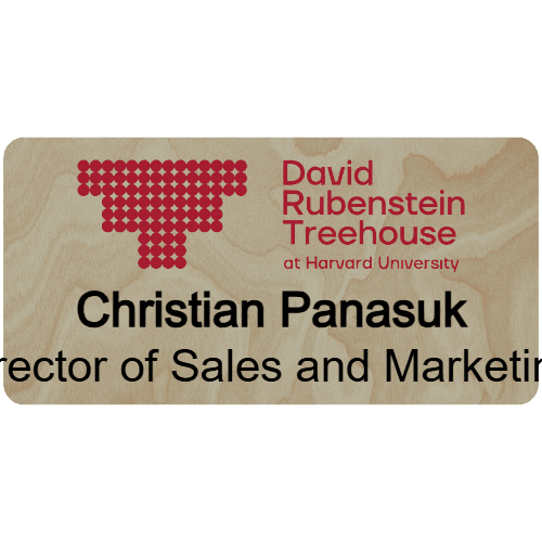 Harvard David Rubenstein Treehouse Name Tag - Customer's Product with price 9.75 ID VBtLn3xdAfg7433uo2A_-dJz