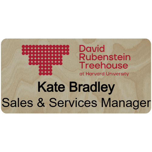 Harvard David Rubenstein Treehouse Name Tag - Customer's Product with price 9.75 ID K-DOF7oUBW14Y6uLwt0a9ofR