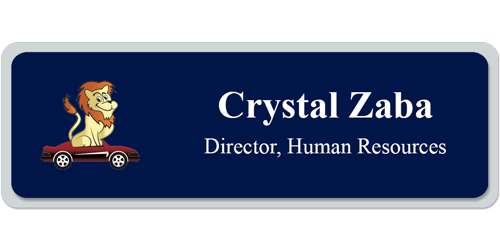 1 x 3 Floating Name Tag Sample - Rohrman