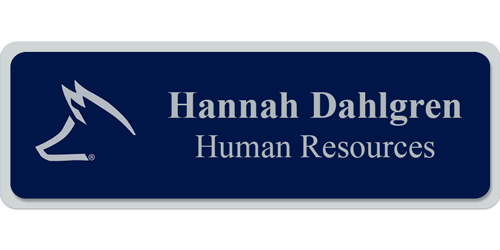 1 x 3 Floating Name Tag Sample - FOX