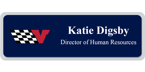 1 x 3 Floating Name Tag Sample - Victory