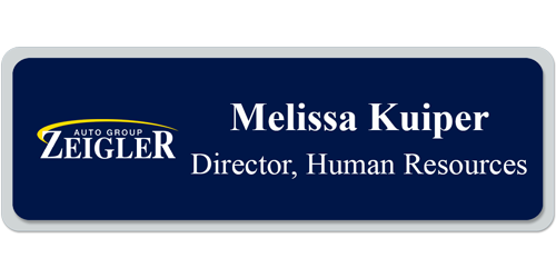 1 x 3 Floating Name Tag Sample - Zeigler