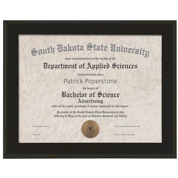 Wood Certificate Frame