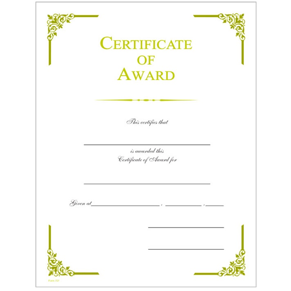 Elegant Certificates - per 10