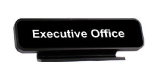 Black Framed Desk Name Plate (p)
