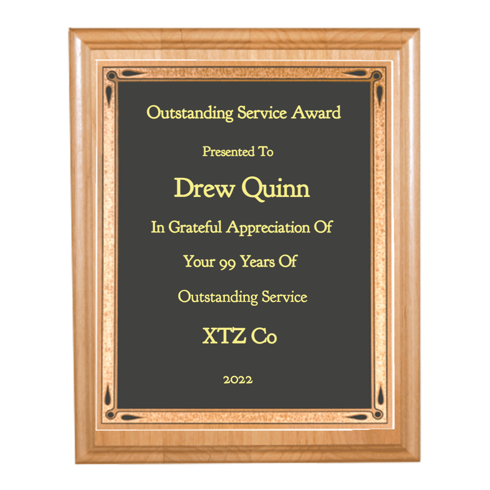 8"x10" Traditional Engraved Plaque - Customer's Product with price 49.00 ID AjoidrOBEGQyjrjqjRuR6tSh