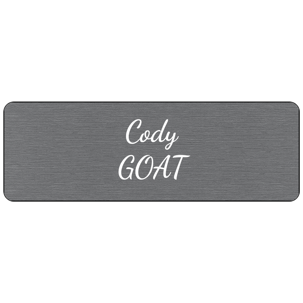 1x3 Engraved Name Tag - Customer's Product with price 6.00 ID dEnL3Pk5IZMCSoSlCIvQ665V