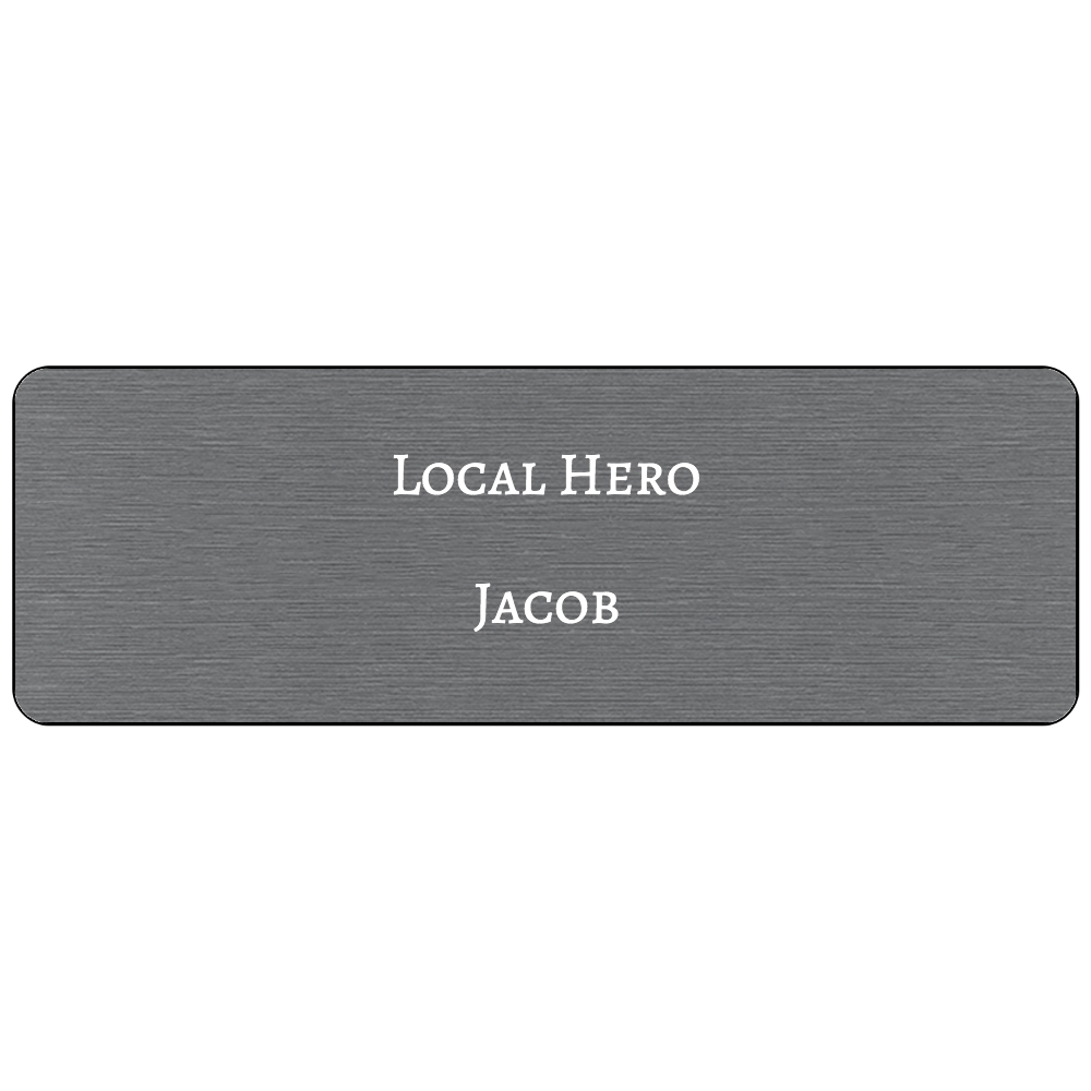 1x3 Engraved Name Tag - Customer's Product with price 6.00 ID ris1SIcTlJEJtkbRxpO4bgG4
