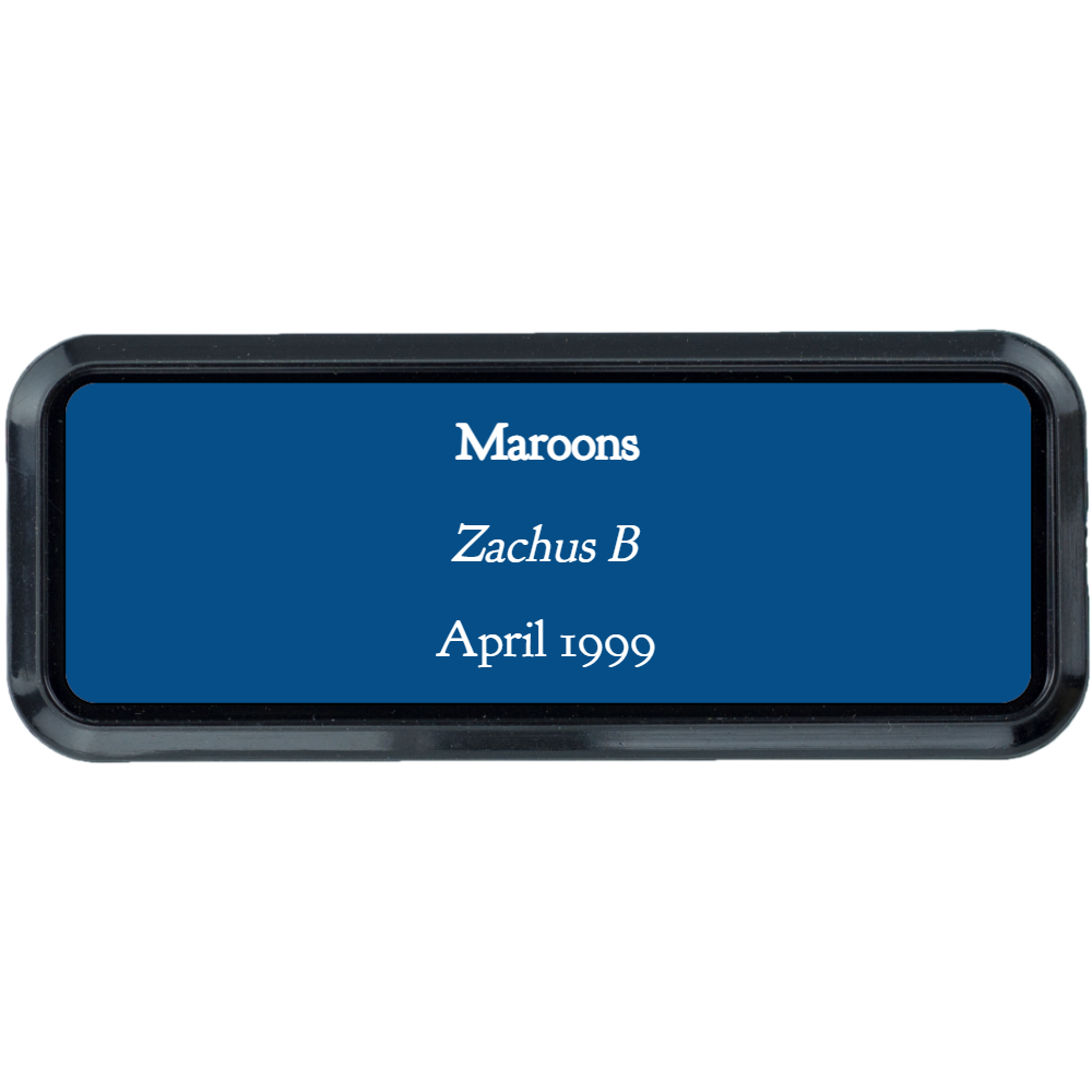 1x3 Engraved Name Tag - Customer's Product with price 11.00 ID rNIvNDwZHw-W8yrMh7QjBeUy