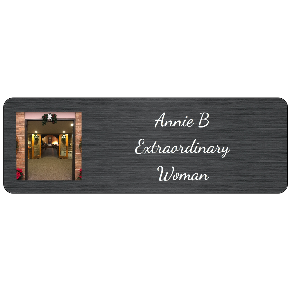 1x3 Engraved Name Tag with Logo - Customer's Product with price 8.50 ID ZJAie_PaUbDkGYJsmGtLUiXt