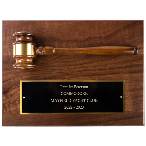 Walnut Gavel Plaque - Customer's Product with price 159.00 ID 0O6PqNsu9LbEaaxafc6Ep8f2