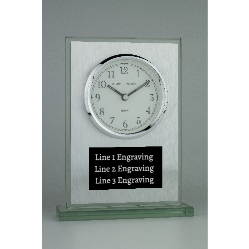 Brushed Aluminum Clock Award - Customer's Product with price 49.00 ID eRhpiAtkOA_TUkOZR8lpamAP