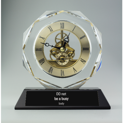 Crystal Desk Clock Award - Customer's Product with price 159.00 ID hVyAbNCc33ti5TSwc3UflsL7