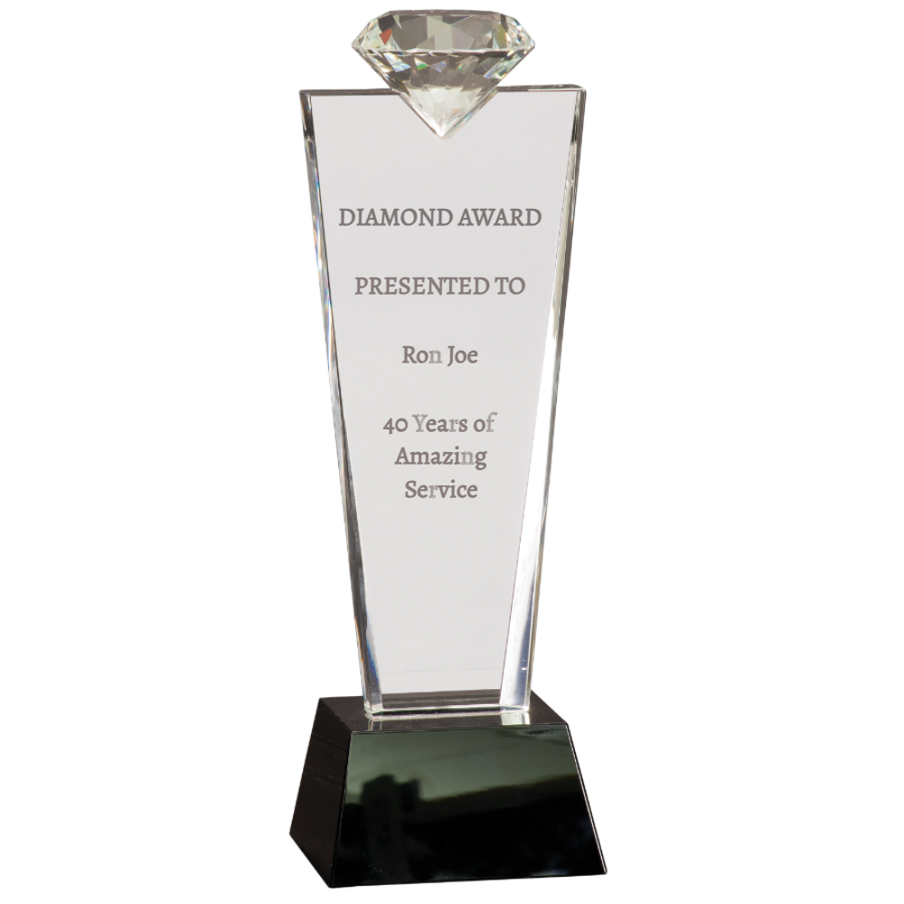 Crystal Diamond Award Pedestal - Customer's Product with price 109.00 ID OigIKcKop9AC0jnASzQjGKb1