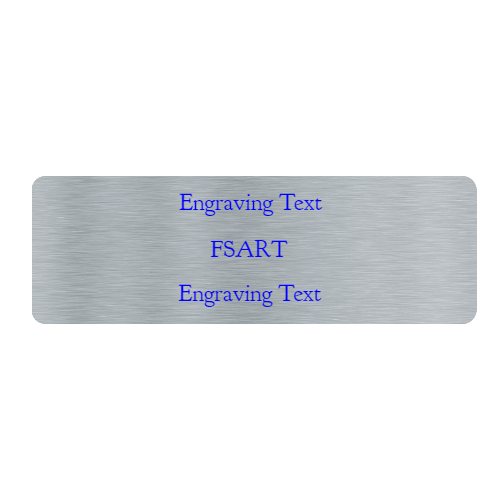 1 x 3 Color Printed Metal Name Tag - Customer's Product with price 7.50 ID L6qXGIBUFWfEP1R6AfmMizAs