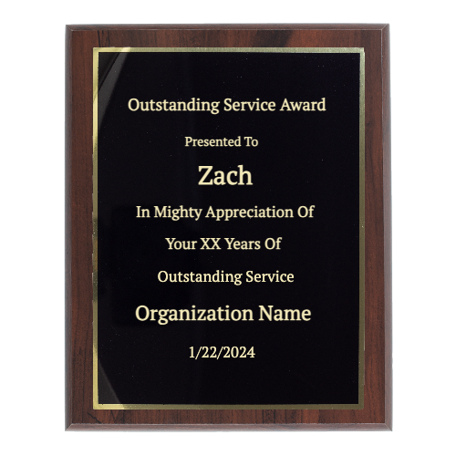 9"x12" Traditional Engraved Plaque - Customer's Product with price 39.99 ID vzOPsZrXmyBvrQNtMF7vx9-l